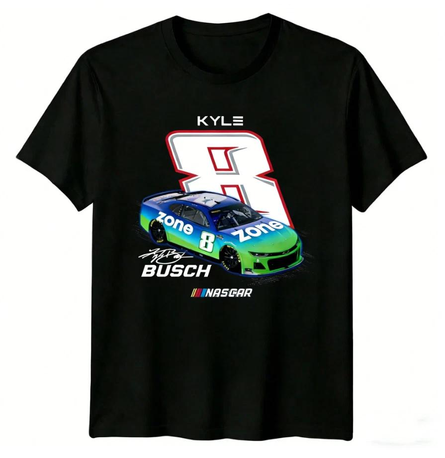 2026 Кайл Буш #8 Lucas Oil Chevrolet Camaro Наскар Гоночная Футболка Новая