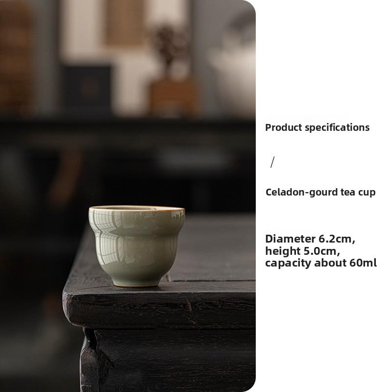 Ретро селадоновая чайная чашка Набор для чая Кунг-фу креативная полностью ручной работы домашняя маленькая чашка для дегустации чая чашка мастера для питья чая чашка для дегустации чая