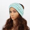 Winter Headband Women Fuzzy Fleece Lined Ear Warmer Cable Knit Thick Warm Crochet Headband Solid
