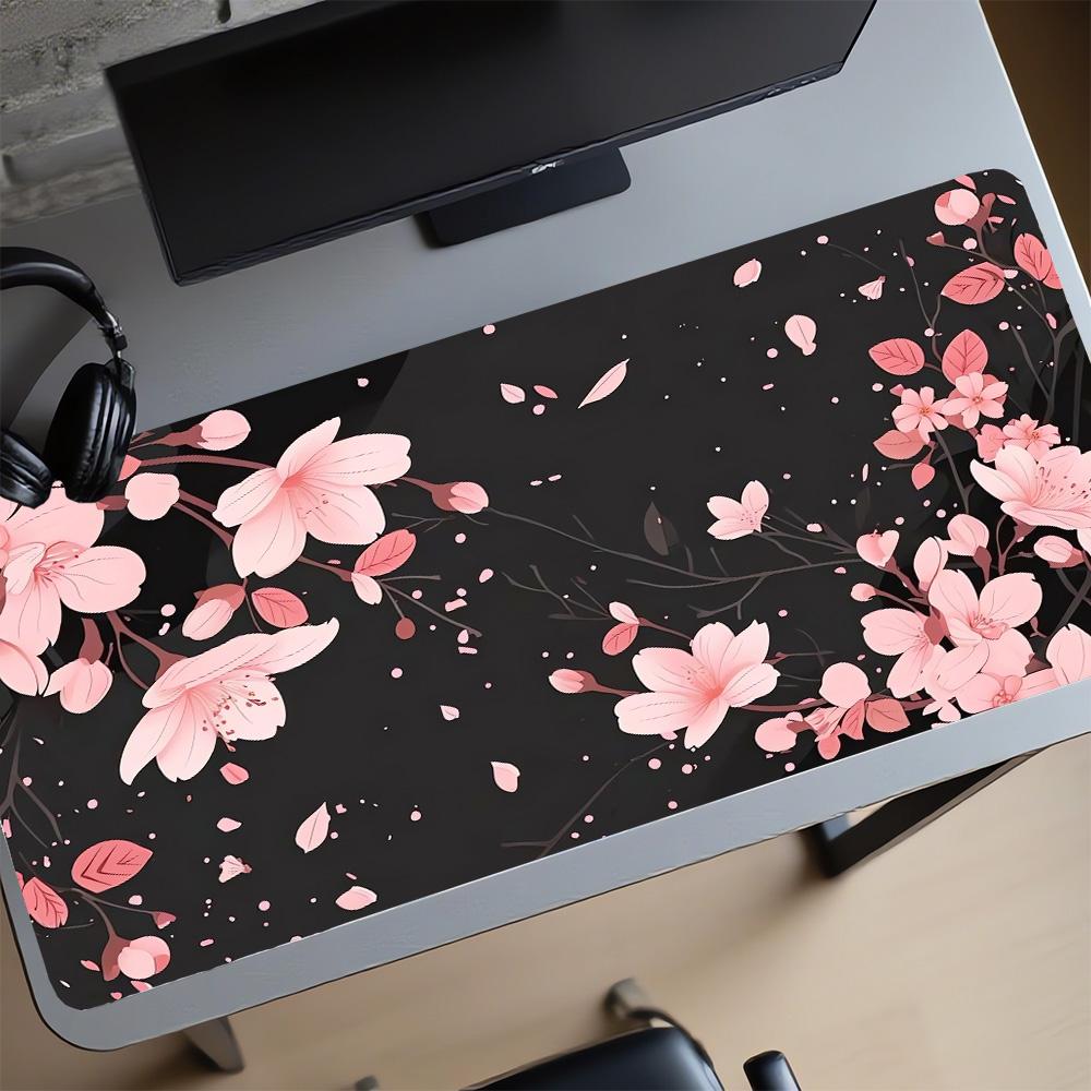 Игровой коврик для мыши PC XXL с рисунком «Цветение вишни», большой офисный коврик для ноутбука, коврик для игровой клавиатуры и компьютерного стола для ПК и ноутбука