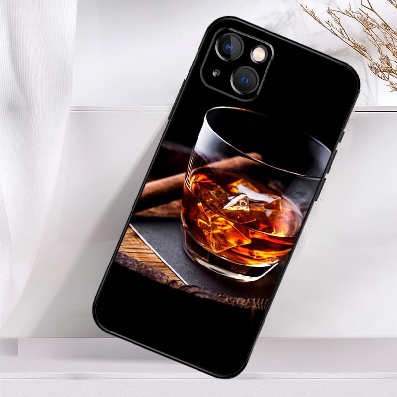 Чехол для сигары и виски для iPhone 14 13 12 11 16 15 Pro Max Mini Cover X XR XS 8 7 14 16 15 Plus Аксессуары