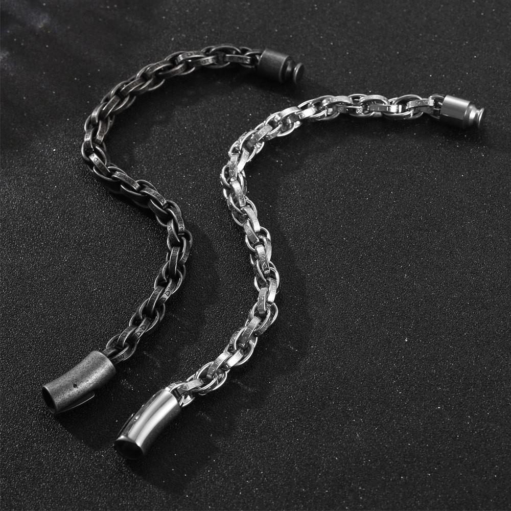 Retro Old Men's Bracelet Handmade Chain Woven Twist Bracelet Personalized Jewelry