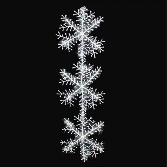 3 шт. белые снежинки искусственные рождественские фестивальные вечерние украшения для домашнего декора