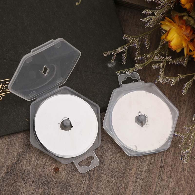 BUDDUR 10 шт. 45 мм набор лезвий для вращающегося резака с ящиком для хранения для стеганой ткани, бумаги, набор инструментов для шитья и квилтинга