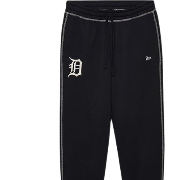New Era SS24 MLB Детройт Тайгерс Вышитый Логотип Брюки-джоггеры Унисекс Черный 14187425