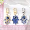 Zinc Zinc Alloy Turkish Blue Eye Pendant Korean Style Backpack Charms Mini Demon Eye Hand Keychain  Gift