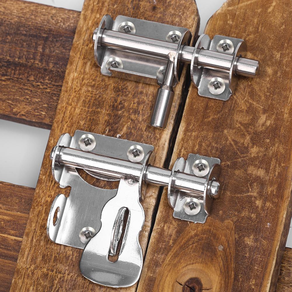 Stainless Steel Door Bolt Solid Sliding Bolts Latch Hasp Hardware Gate Safety Toilet Garden Gate Shed Door Lock Latch Buckle