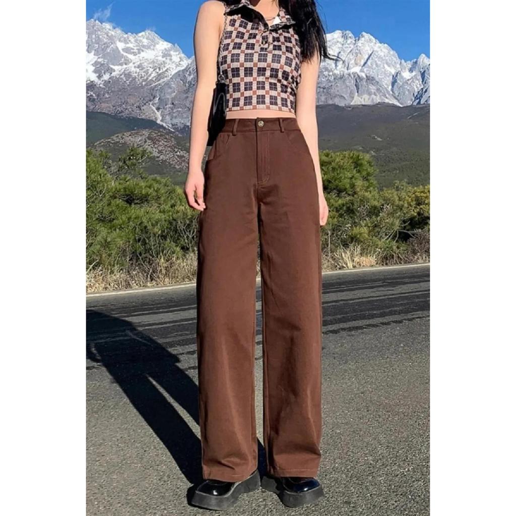 Cream Wide Leg Jean Palazzo Wide Leg Denim Trousers