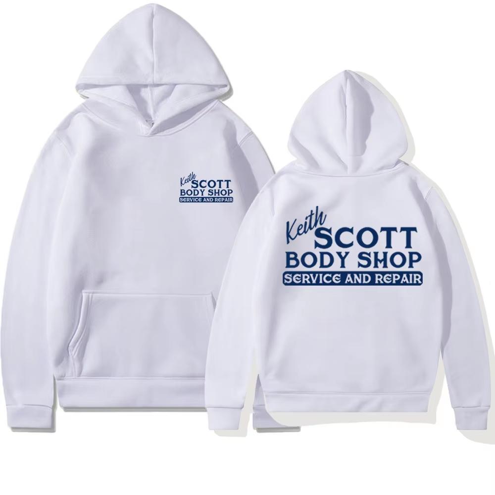 Keith Scott Body Shop One Tree Hill Ravens Basketball Graphic Hoodie TV Show 2 Side Print Unisex Oversized Streetwear Pullover Sweatshirt Tops