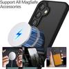 Coque pour Samsung Galaxy A57 5G, avec Anneau Magnétique Vitre Caméra - Translucide Noir