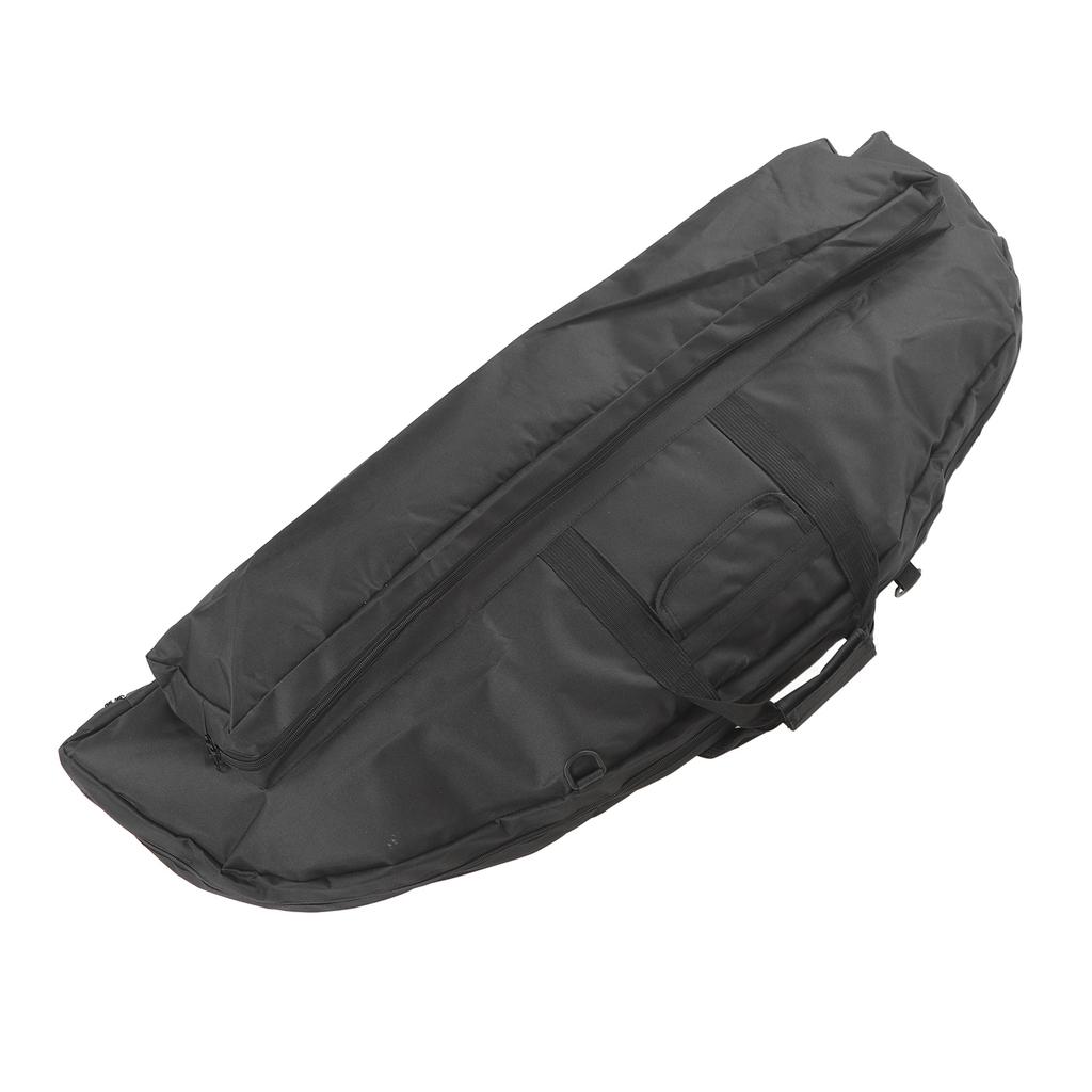 Compound Bow Bag Canvas Large Capacity Comfortable Grip Portable Bow Bag with Arrow Pocket for Outdoor 115cm Black