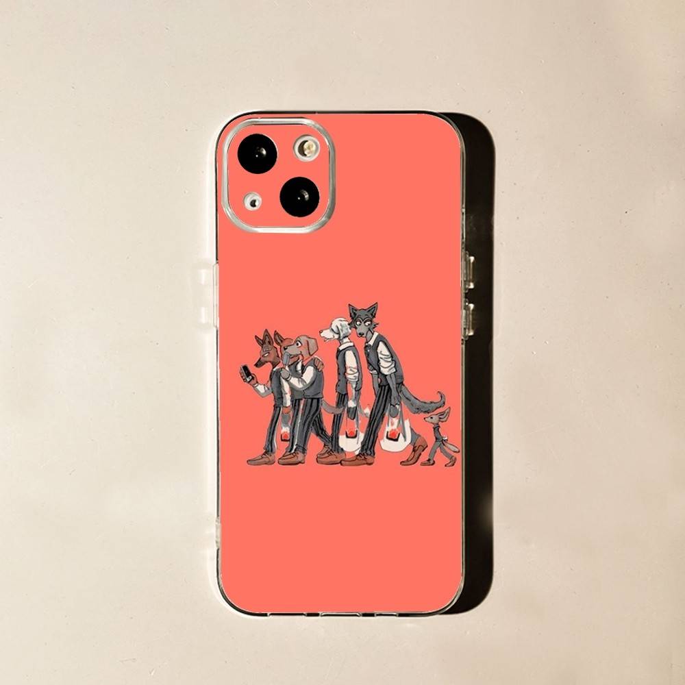 Чехол для телефона B-Beastars для iPhone 16,15,14,13,12,11 Plus,Pro,Max,XR,XS,X,7,8 Plus,SE,Mini Мягкий прозрачный чехол