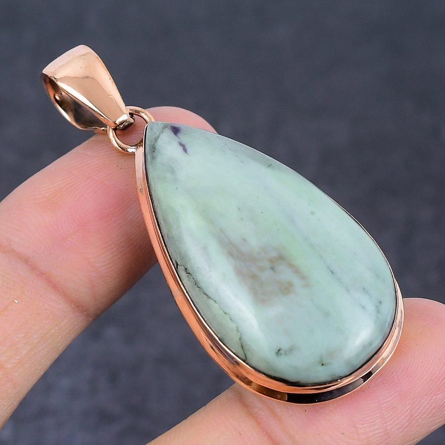 Каммерерит Драгоценный камень Медная подвеска 2,25"