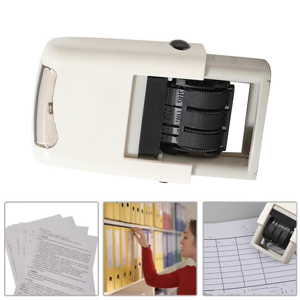 Штамп с датой 25x2,8 мм Английская дата Четкий отпечаток Быстросохнущий Самозаливной штамп