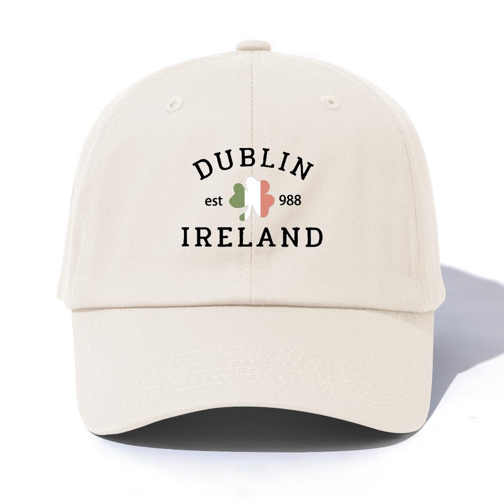 1 шт. Бейсболка с принтом DUBLIN для взрослых Минималистичный Ретро Стиль Повседневная Мягкая Регулируемая Кепка Папы Идеально Подходит в Качестве Подарка