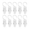 10 шт. Крючки-клипсы для одежды Многоцелевые Прочные с высокой грузоподъемностью Вращающиеся Пластиковые Клипсы для подвешивания шляп для Носков Занавесок Белые