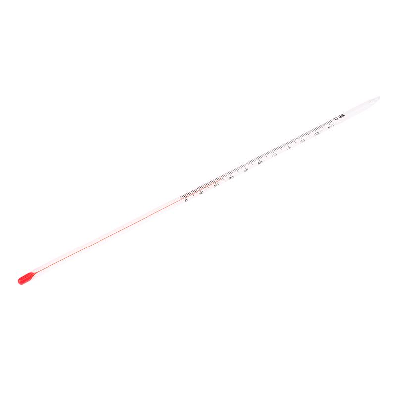 1Pc Glass Thermometer Home Brew Laboratory Red Water Filled Thermometer Glassware For Chemistry Lab School Home Use