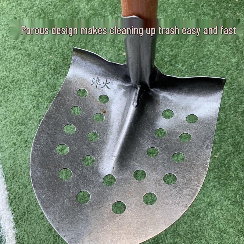HNYH Perforated Sludge Cleaning Shovel with Wooden Handle