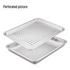 304 Stainless Steel Rectangular Flat Tray