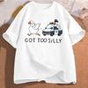 Silly Goose On The Loose T Shirts for Men Women Funny Cowgirl Western Tee Shirt 90s Fashion Graphic T-shirt Short Sleeve Clothes