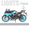 1/9 YAMAHA YZF-R1M Alloy Racing Motorcycle Diecast Metal Street Sports Motorcycle Model with Light Simulation Childrens Toy Gift