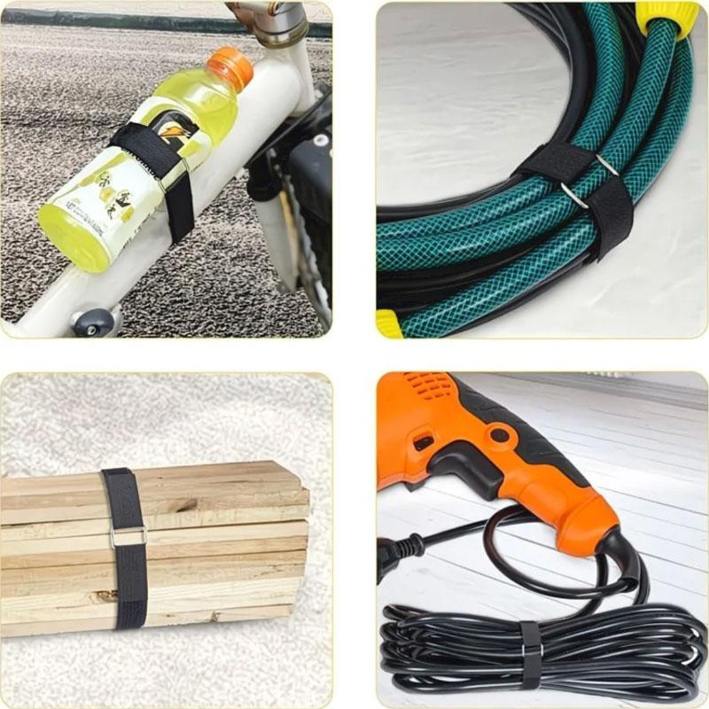 1 шт. самоклеящаяся лента-липучка, многоразовые нейлоновые кабельные зажимы, регулируемая крепежная лента с кнопками, в комплекте 25 пластиковых зажимов