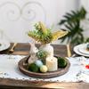 1PC Wood Trays Round Wooden Candle Holder Tray Plate Snack Dessert Kitchen Table Centerpiece Decoration Home Decor