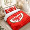 Bedding Set 1 Duvet Cover 2 Pillowcases Wales Rugby Print Bedroom Home Decoration