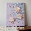 Набор для рисования жемчугом DIY Легкое интуитивное творчество Рисование цветочного узора на холсте с предварительной печатью Стартовый набор 5D-искусства жемчугом