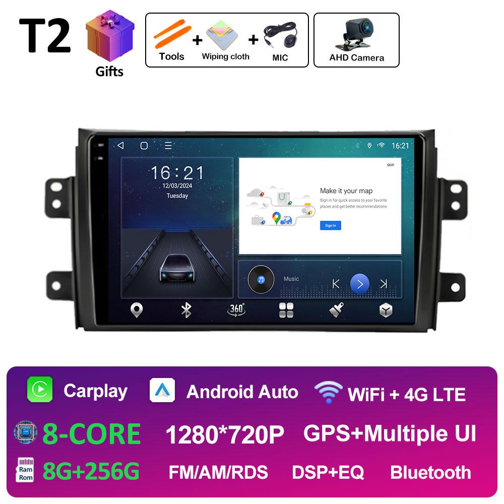 Беспроводная интеллектуальная система Carplay Android для Suzuki SX4 SX 4 2006 2007 2008 2009 - 2013 Bluetooth QLED IPS экран аксессуары