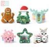 Bite Bites 1Pc Silicone Teether Christmas Gifts Tree Snowflake Pacifier Chain Making Food Grade Silicone Sika Deer Baby Teether