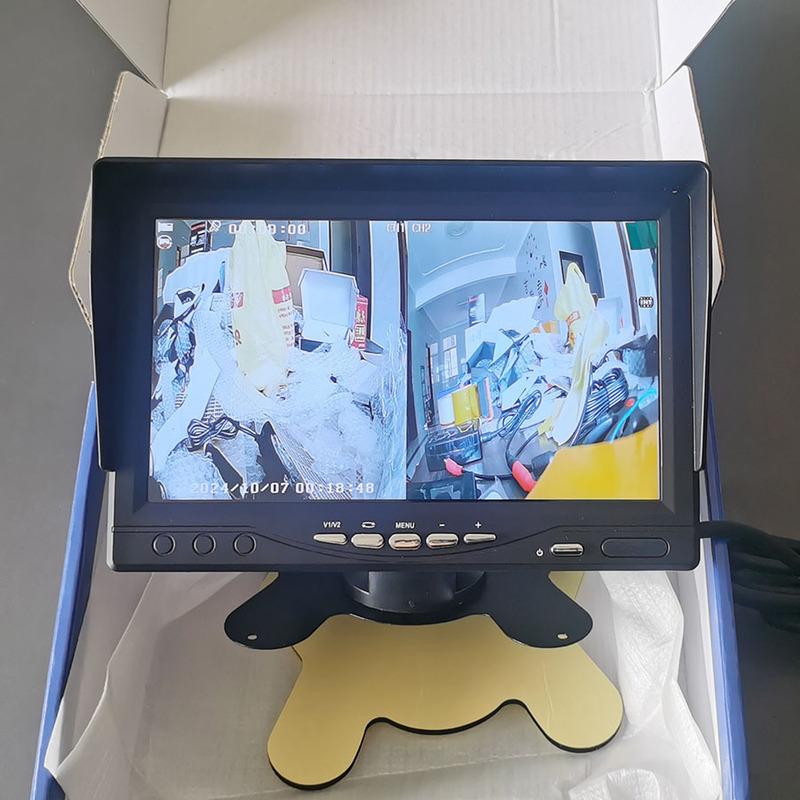 DIYKIT 7inch AHD IPS Rear View Car Monitor Support CVBS 720P 1080P AHD Camera Support Video Recording Diaplay Two Cameras Image