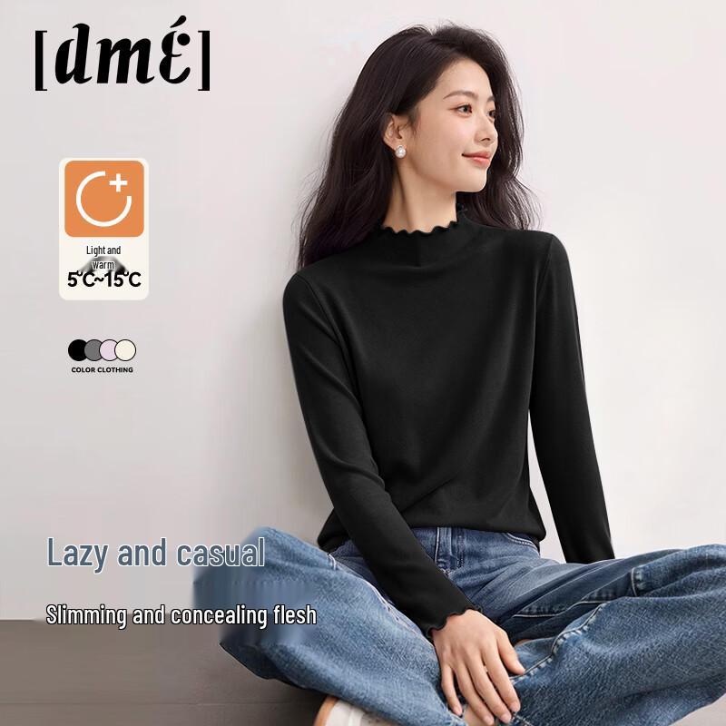 Women's Velvet-Lined Mock Neck Long Sleeve Base Layer Top