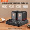 Restaurant Pager System, Wireless 400m Long Range Lineup Waiting Queue Signal, Guest Customer Calling Beepers with Vibration & Flashing, 10 Buzzers