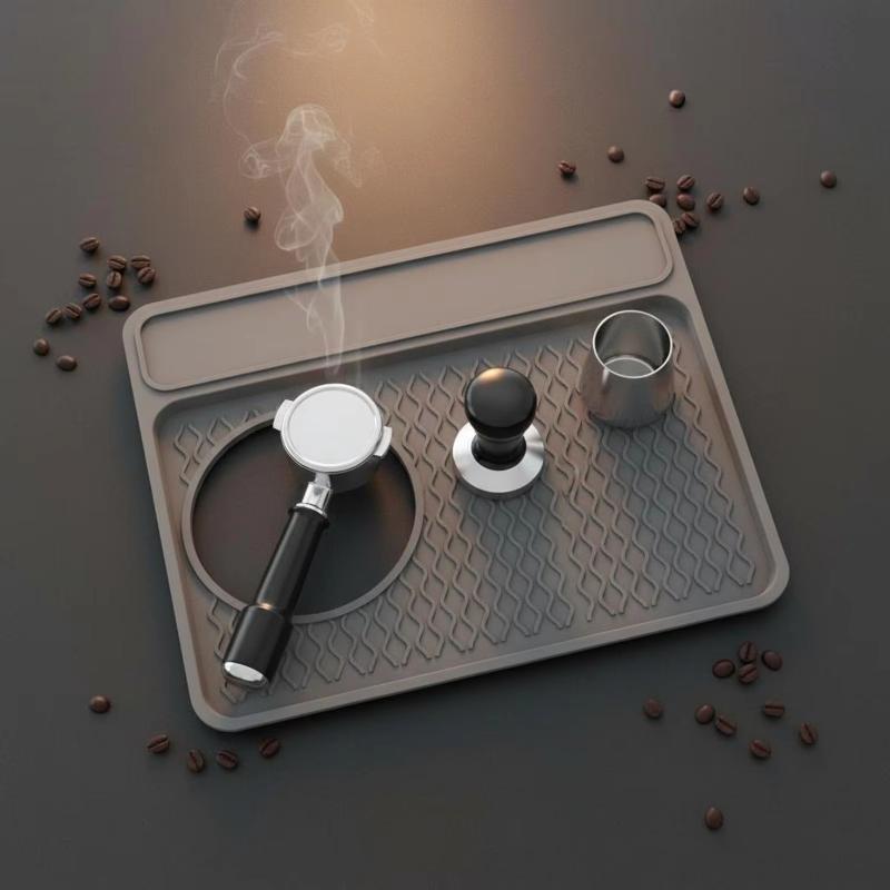 Silicone Espresso Machine Mat for Breville 870/880 Anti-Slip Flexible Waterproof Pad for Home Coffee Brewing Countertop Protection Use
