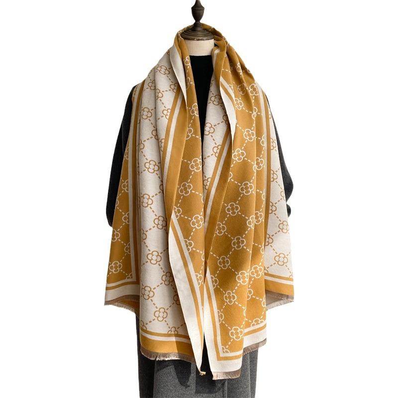 2024 Autumn/Winter New Imitation Cashmere Exterior Warm Office Versatile Extended Thick Scarf Air Conditioning Room Shawl for Women