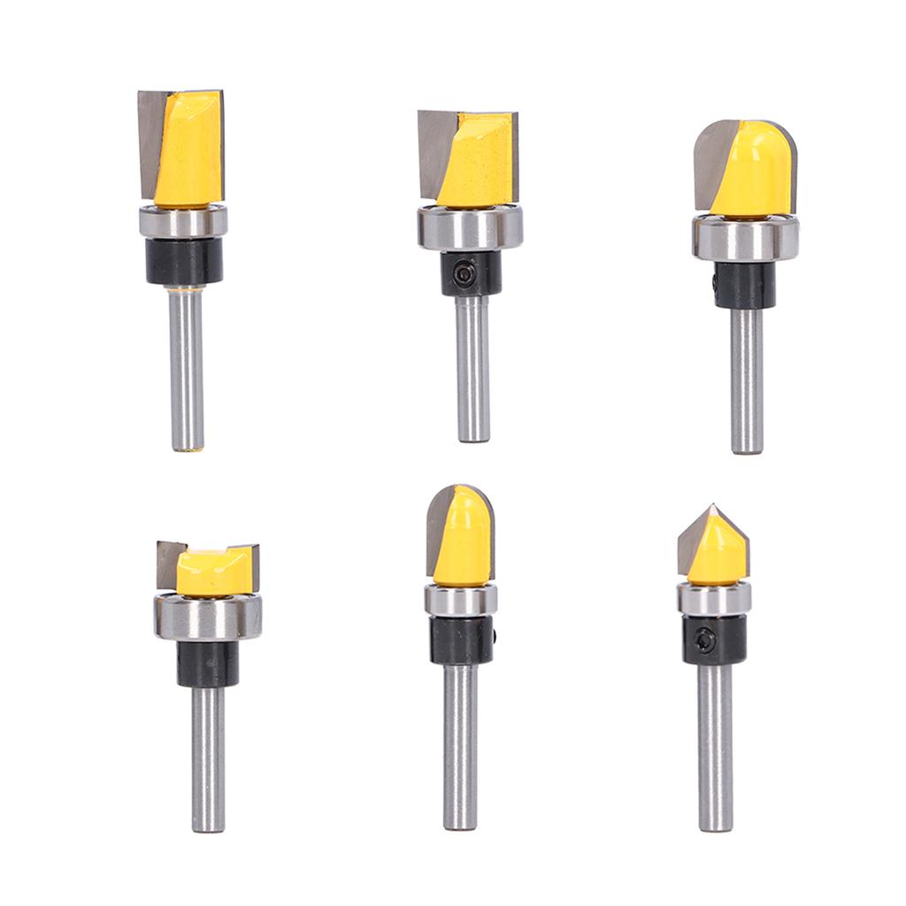 6 шт., фреза с хвостовиком 6 мм, с шарниром подшипника, долбежная фреза по дереву