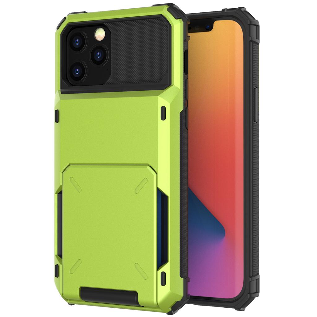 Кошелек с отделениями для карт для iPhone 13 11 12 Pro Max Mini 7 8 Plus X XS Max XR SE 2020, Чехол-слайдер Бронированный кошелек с держателем для карт