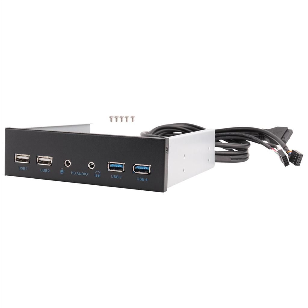 Корпус для настольного ПК 5,25 дюйма, внутренний передний USB-хаб, 2 порта USB 3.0 и 2 порта USB 2.0, с портом HD Audio, 20-контактный разъем