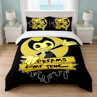 Bendy and the Ink Machine Bedroom 3Pcs Bedding Set Soft Bed Sheet Pillowcases Home Bedding Decoration