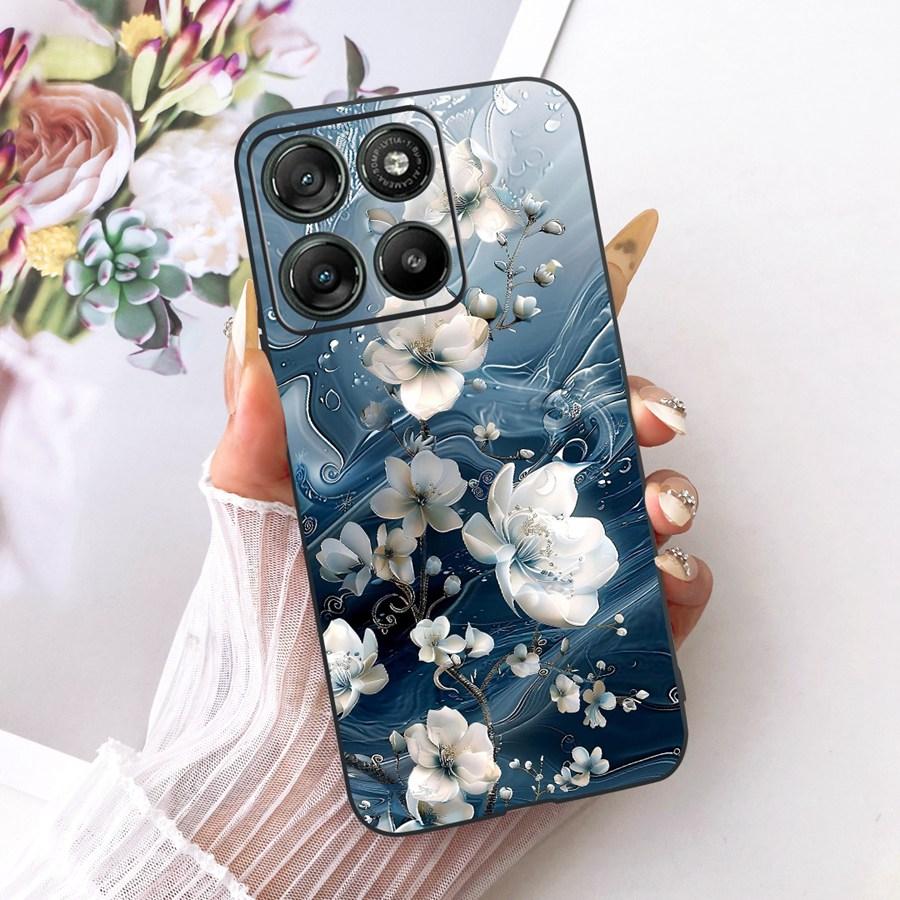 For Motorola Moto G67 Power Case Cats Pattern Back Cover Soft Silicone Black Phone Cases For Moto G57 Power XT2537- Shells