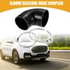 1 Pc 3.5" ID to 4.02" ID Universal 90 Degree Elbow Silicone Hose Coupler - Car Turbo Intercooler Intake Piping Hose - Silicone Black