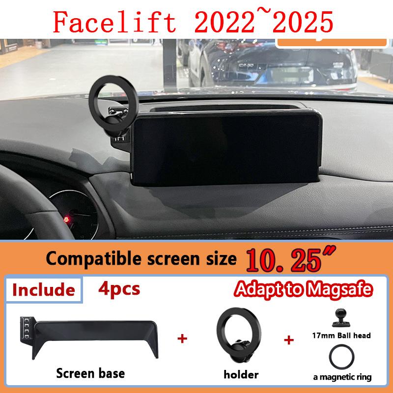 LHD For Mazda CX-5 KF MK2 2017~2025 Car Phone Holder Rotating GPS Navigation Screen Mobile Mount Bracket Stand Auto Accessories