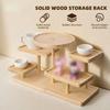 Versatile Wooden Ladder Shelf Multi Tiered Display Storage Rack Solid Wood Jewelry Display Stand Cosmetics Doll Storage Rack