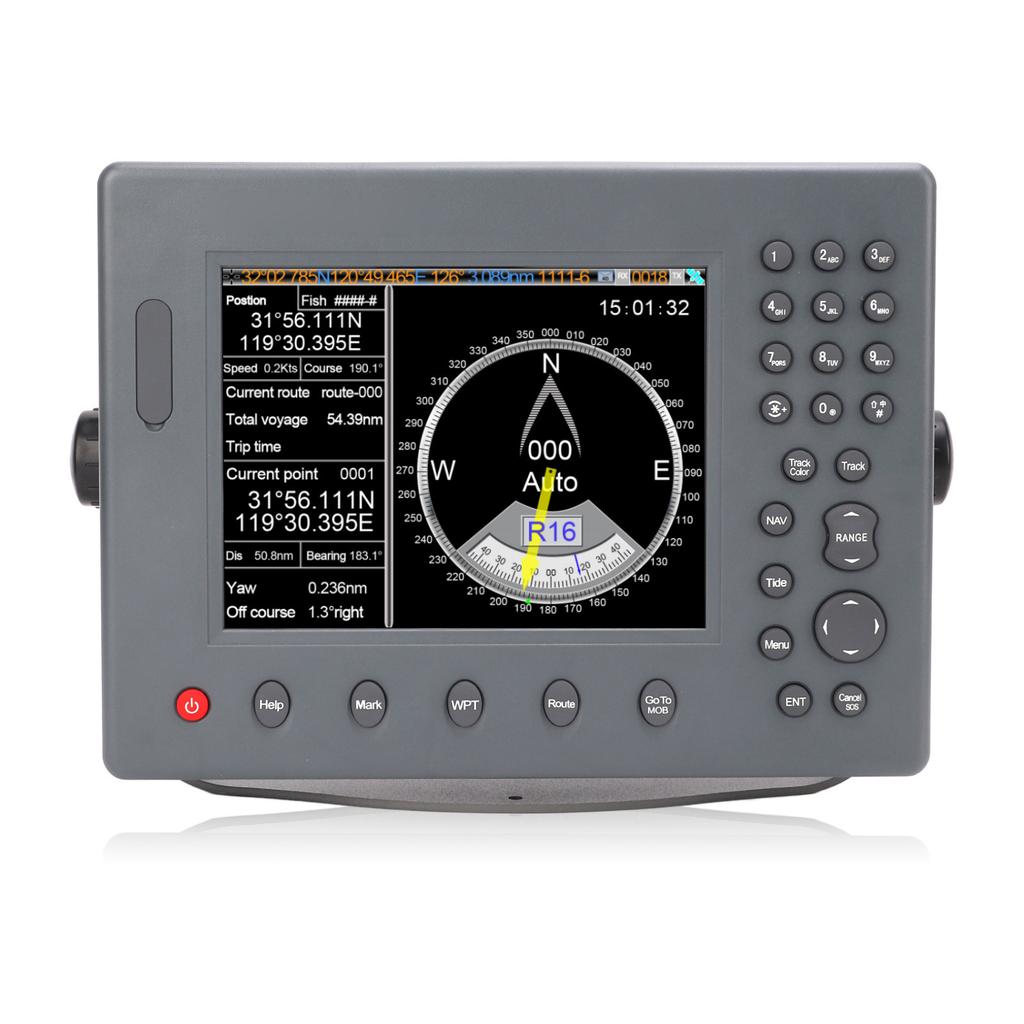 GPS BDS Картплоттер Спутниковый Навигатор Встроенный АИС-транспондер класса B 2D 3D Позиционирование 8-дюймовый Цветной Дисплей для Лодки