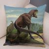 Car Sofa Home Pillowcase Jurassic Dinosaur Cushion Cover Decorative Wildlife Print
