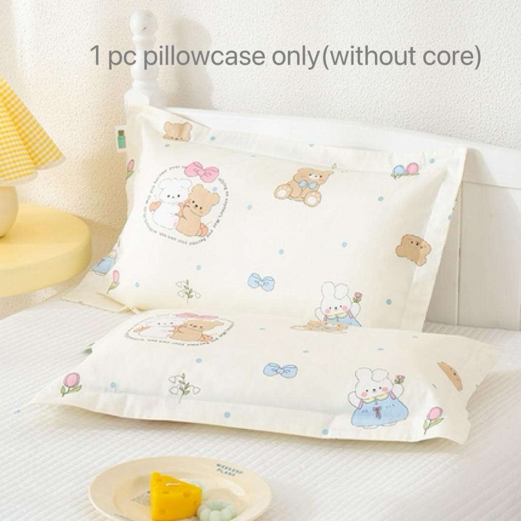 1 Pc Cotton 200TC Twill Euro Size Pillowcase 40 x 60 cm floral Print Pillowcover with Envelope Closure,without core