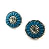 [N3683] - Turquoise 'Navajos' Designer Earrings
