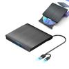 External DVD Drive, High-Speed, 8xDVD & 24xCD, Read/Write, Bus-Powered, USB 2.0/3.0 & Type-C Dual Ports, External CD Drive (Black)