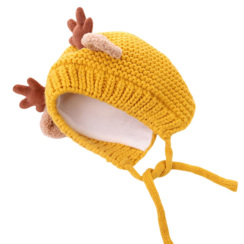 Рождественская шапка с рогами для детей, утолщенный плюшевый головной убор, белая пушистая подкладка для рождественских вечеринок, аксессуары для косплея